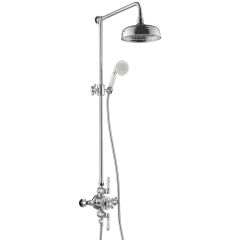 Just Taps Grosvenor Exposed Thermostatic Shower Valve with Riser and Kit (Chrome)